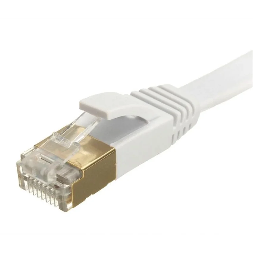 Alfais 4256 Cat7 Ethernet Rj45 Internet Kablosu 1 Metre Yassı 10gbps 600mhz