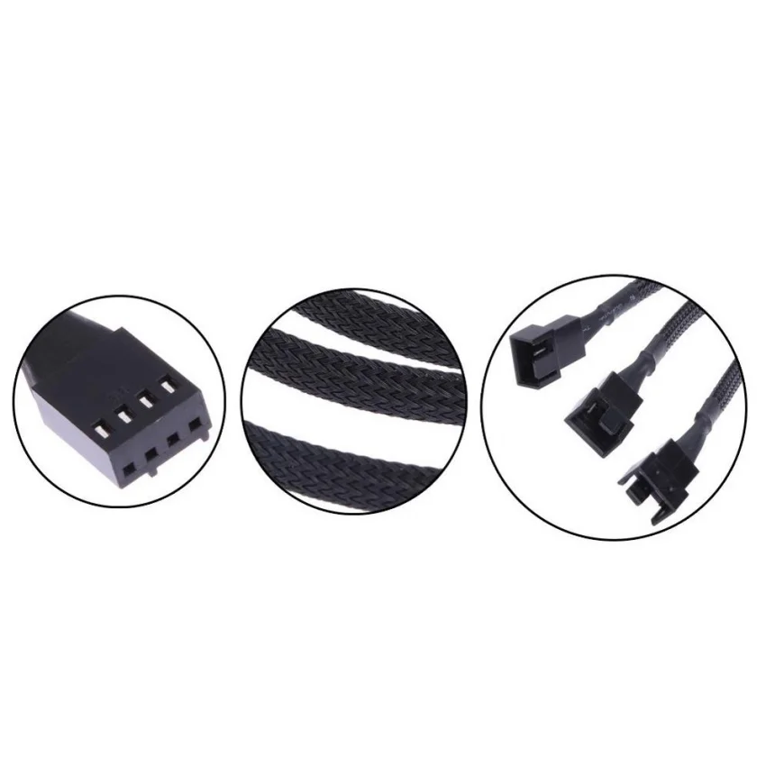 Alfais 4303 4 Pin Fan Çoklayıcı Y PWM Çoklayıcı Splitter Kablosu