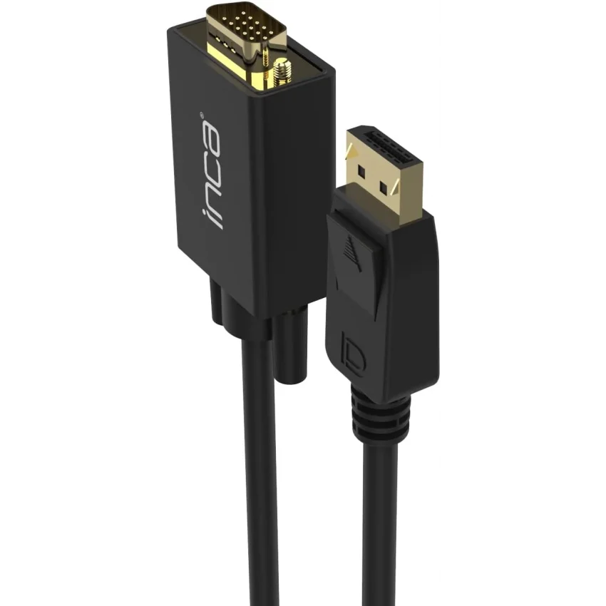 Inca DisplayPort to Vga Kablo 1.8 Metre Altın Uçlu | IDPV-18T