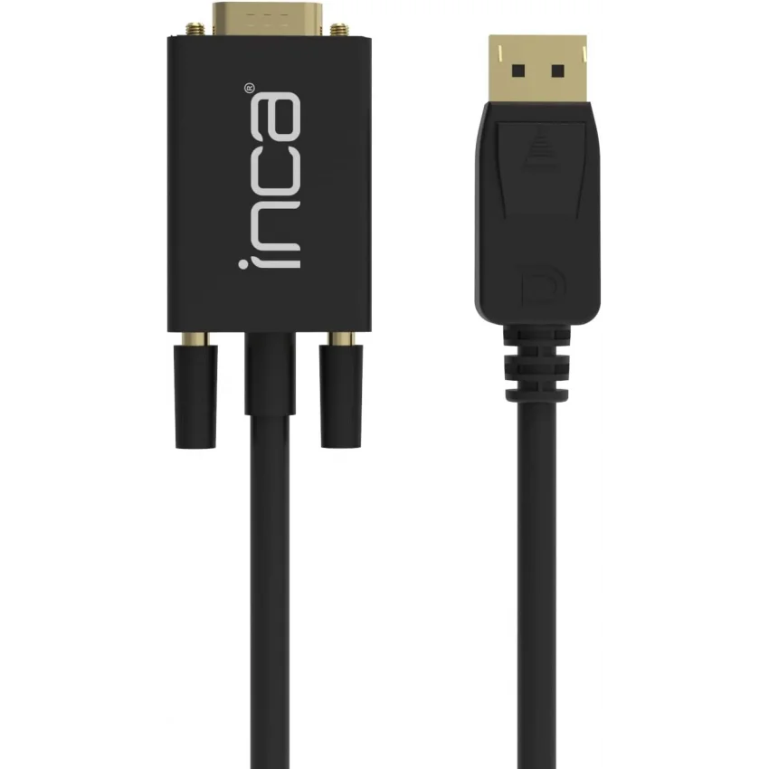 Inca DisplayPort to Vga Kablo 1.8 Metre Altın Uçlu | IDPV-18T
