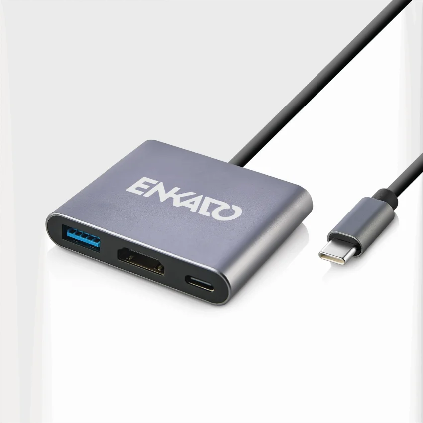 Enkado 3in1 Type-C Hub 4K HDMI + USB 3.0 + PD | EKD-TP43