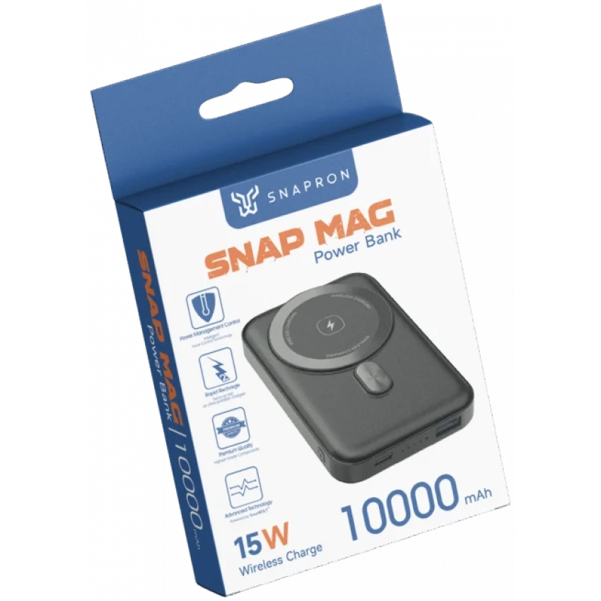 Snapron 10000 mAh MagSafe 15W Kablosuz Powerbank | SNP-3004