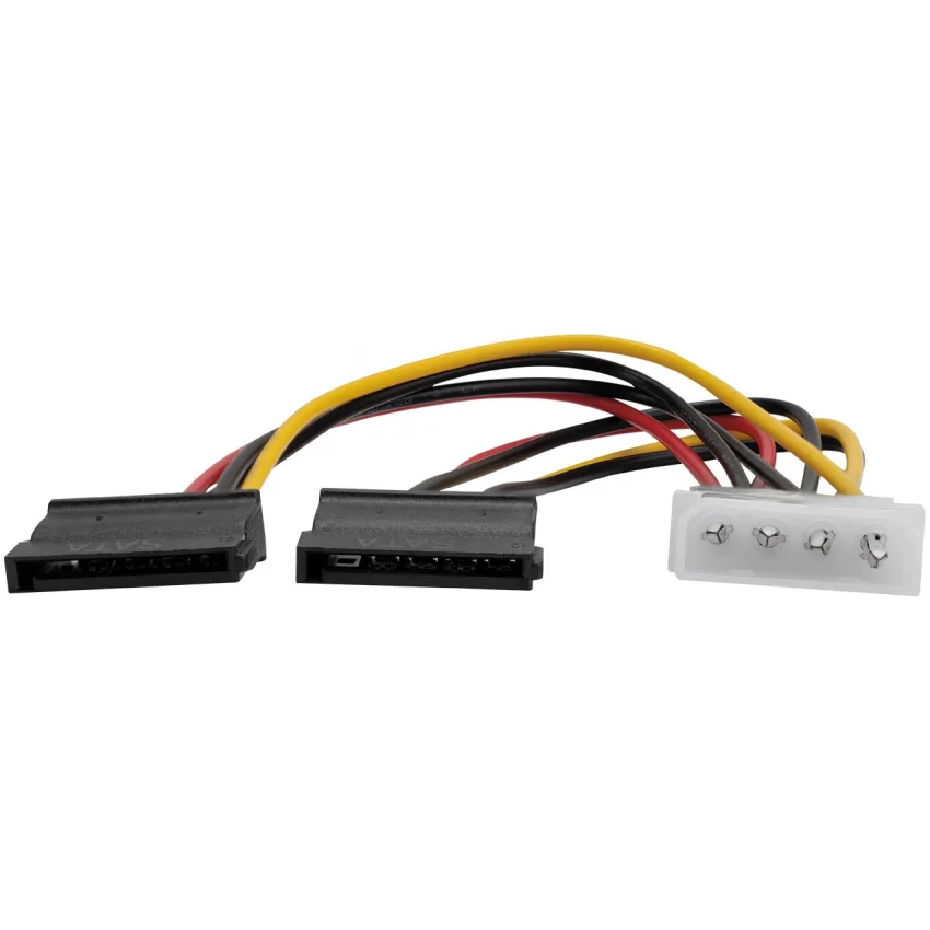 S-link 4 Pin Molexten 2x SATA Güç Çoklayıcı Kablo | SL-P516