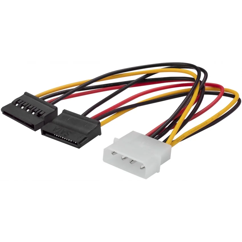 S-link 4 Pin Molexten 2x SATA Güç Çoklayıcı Kablo | SL-P516
