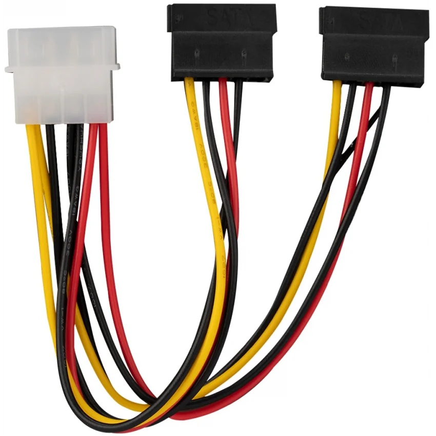 S-link 4 Pin Molexten 2x SATA Güç Çoklayıcı Kablo | SL-P516