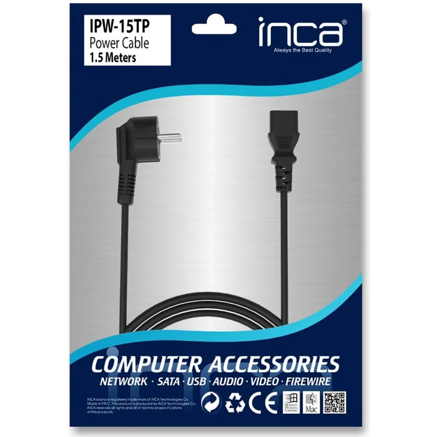 Inca Bilgisayar Power Kablo 1.5 Metre 3x0.75mm | IPW-15TP