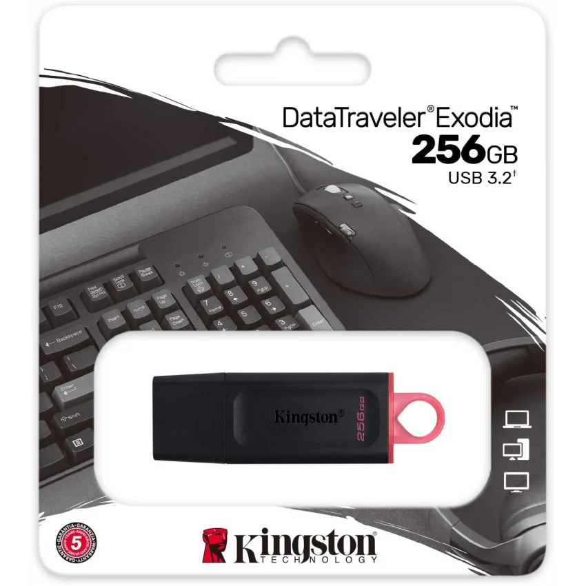 Kingston 256GB Flash Bellek USB 3.2 Gen 1 | DTX/256GB