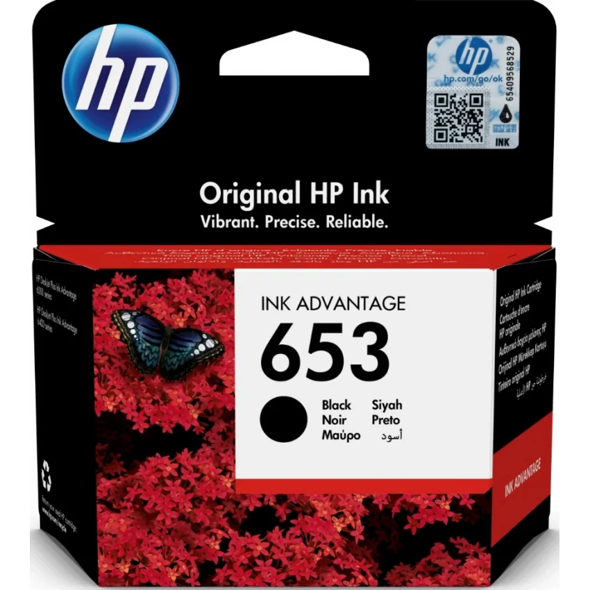 HP 653 Siyah Orijinal Mürekkep Kartuşu | 3YM75AE