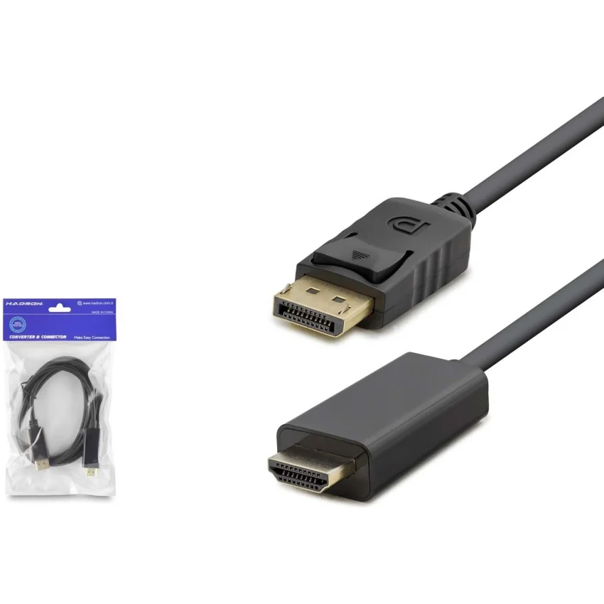 Hadron DisplayPort to HDMI Kablo 4K Ultra HD 1.8 Metre | HDX7796