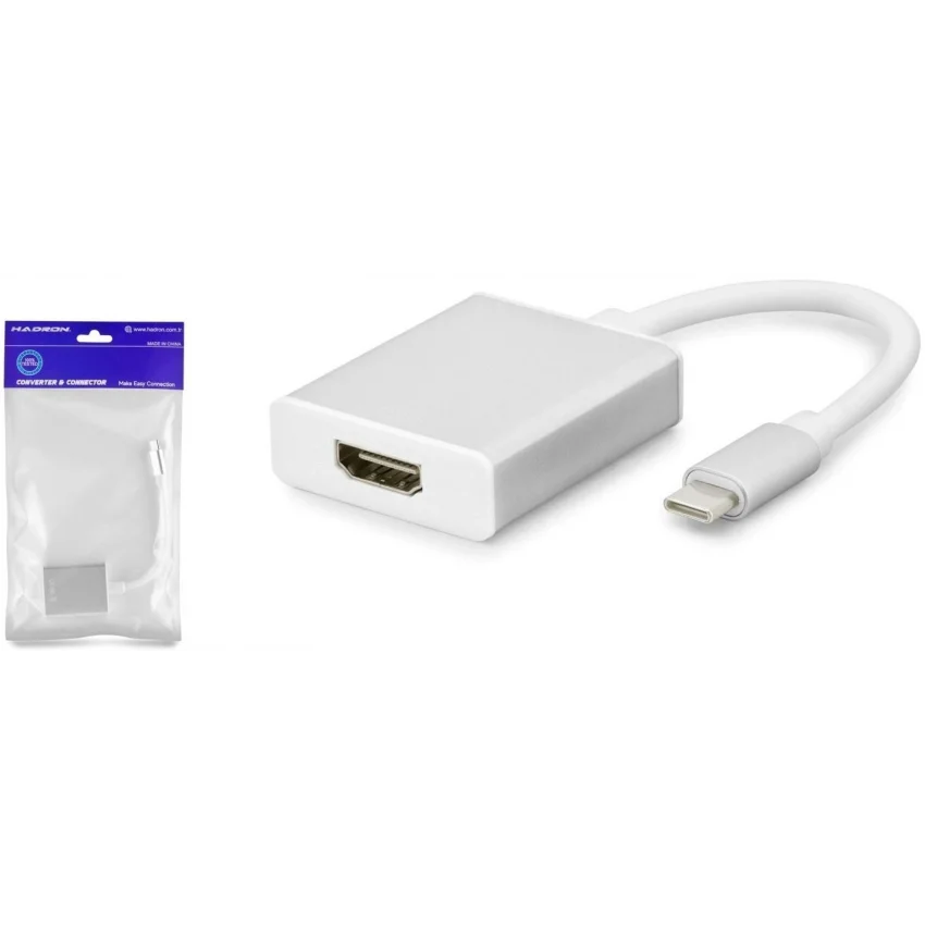 Hadron Type-C to HDMI Dönüştürücü Adaptör 4K 30Hz Beyaz | HDX7760