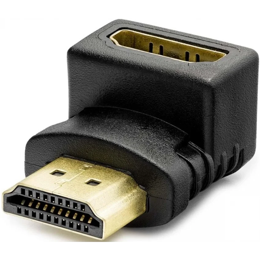 Hadron Hdmi Erkek-Dişi 90 Derece Açılı Adaptör L Tipi - HDX1258