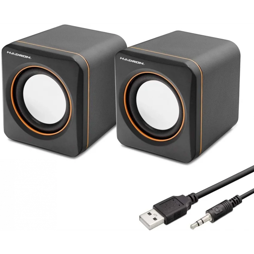 Hadron Masaüstü Hoparlör 1+1 USB 3.5mm Siyah | HD6049