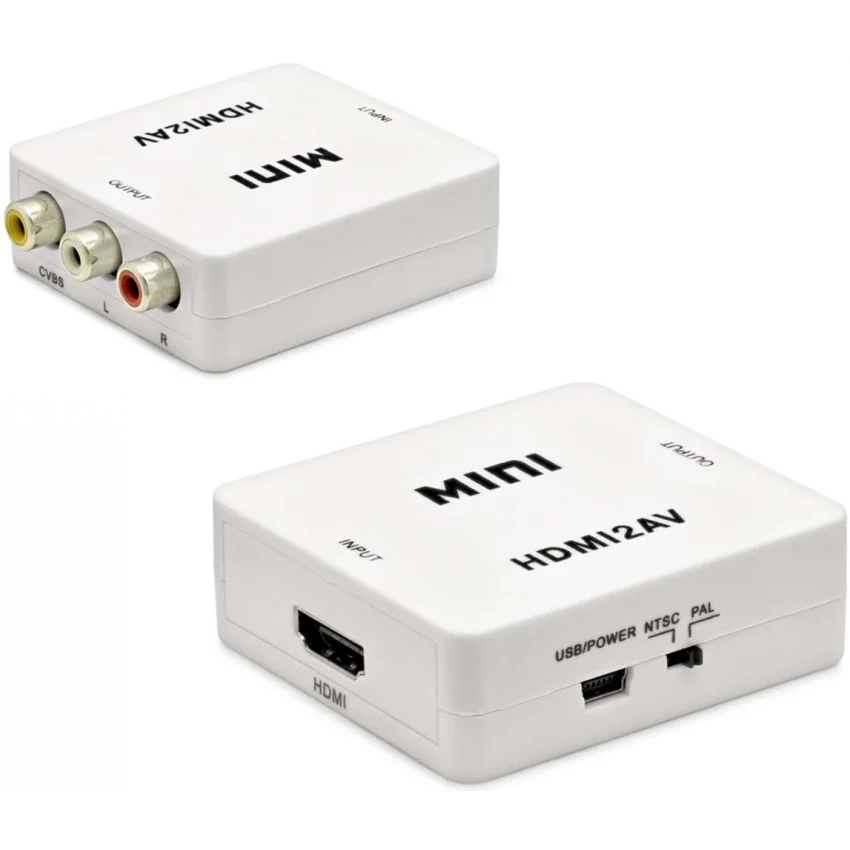 Hadron HDMI Dişi to AV Görüntü Dönüştürücü 1080P Beyaz | HDX1281