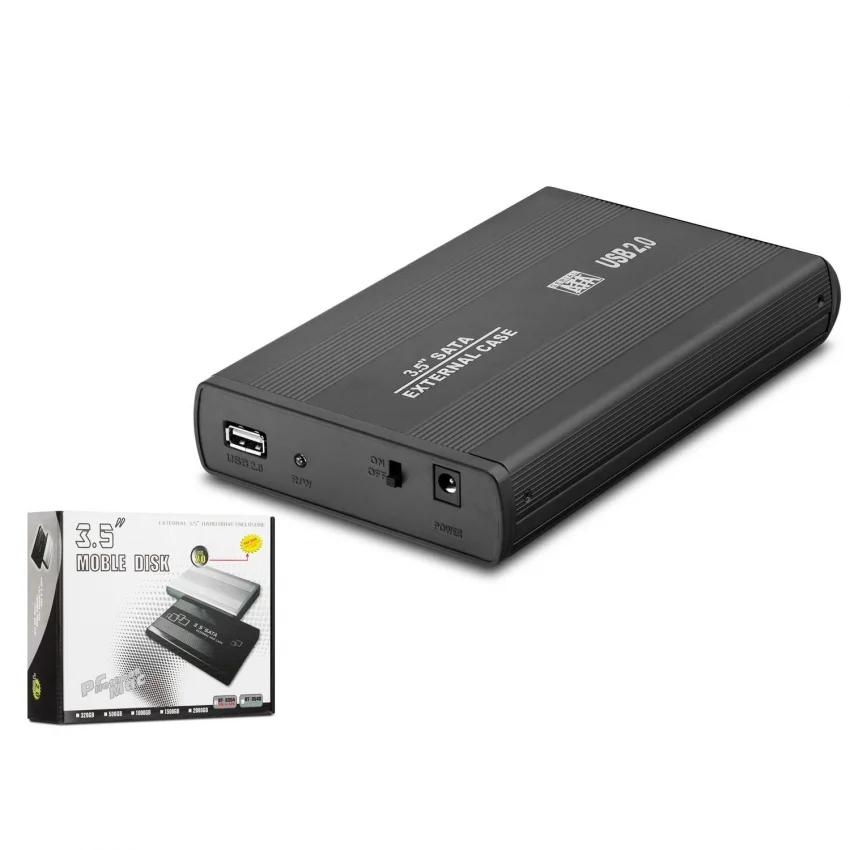 Hadron Harici Harddisk Kutusu 3.5 SATA USB 2.0 Siyah | HDX1753
