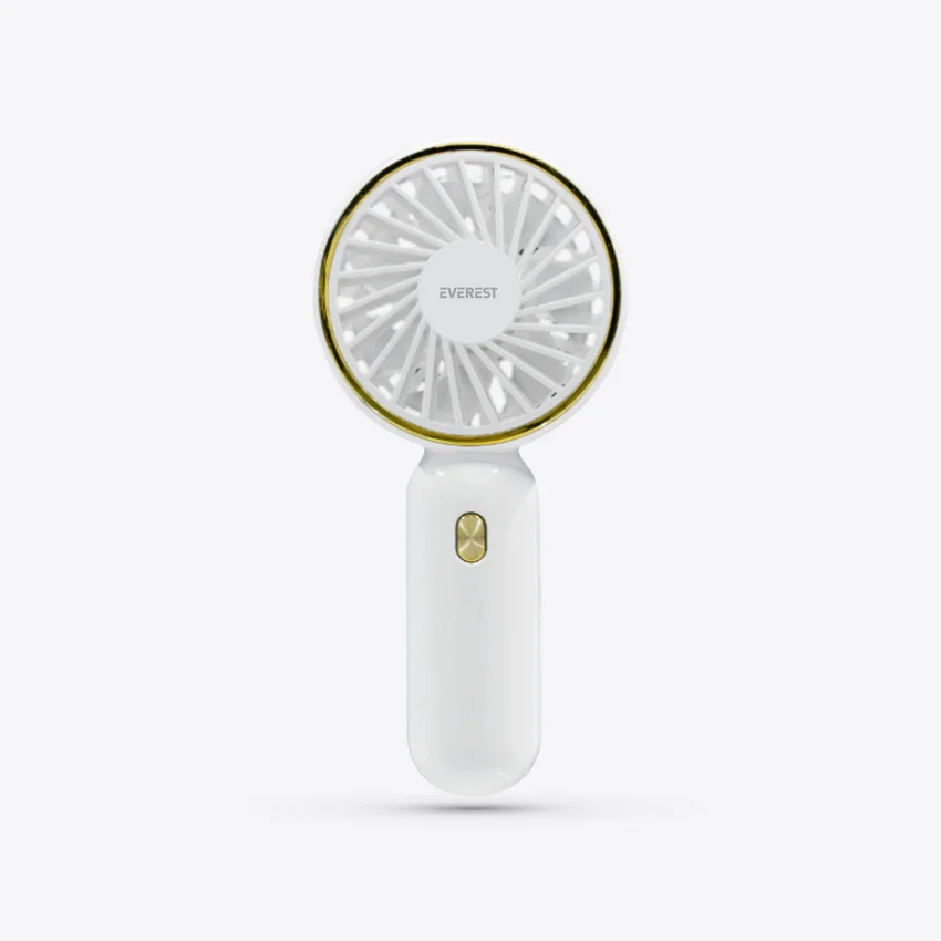 Everest Taşınabilir USB El Fanı 3 Kademeli 900mAh Beyaz | EFN11