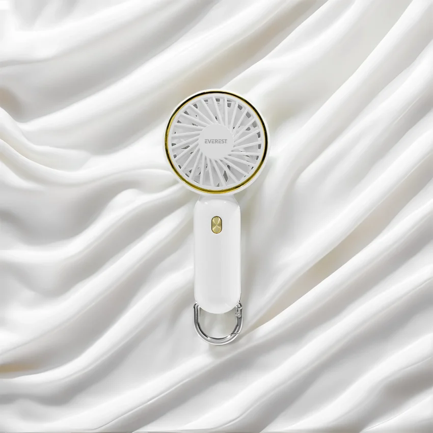 Everest Taşınabilir USB El Fanı 3 Kademeli 900mAh Beyaz | EFN11