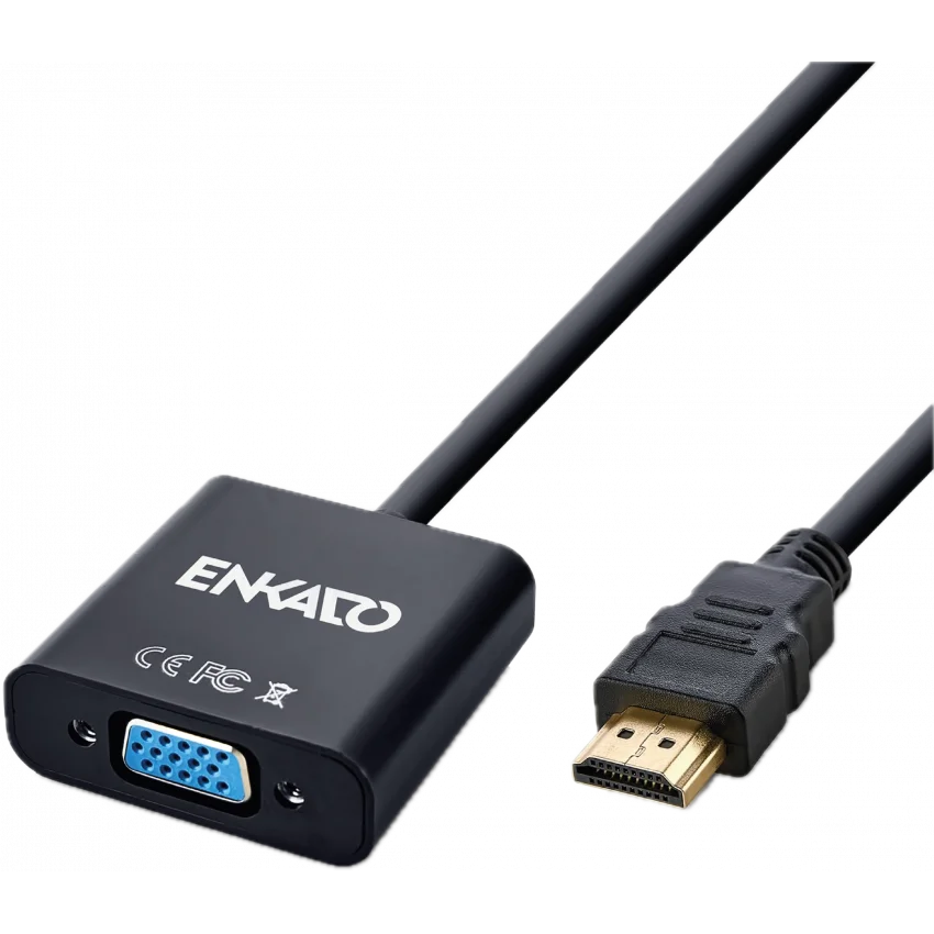 Enkado HDMI to VGA + Audio Adaptör 1080P Dönüştürücü | EKD-HV10