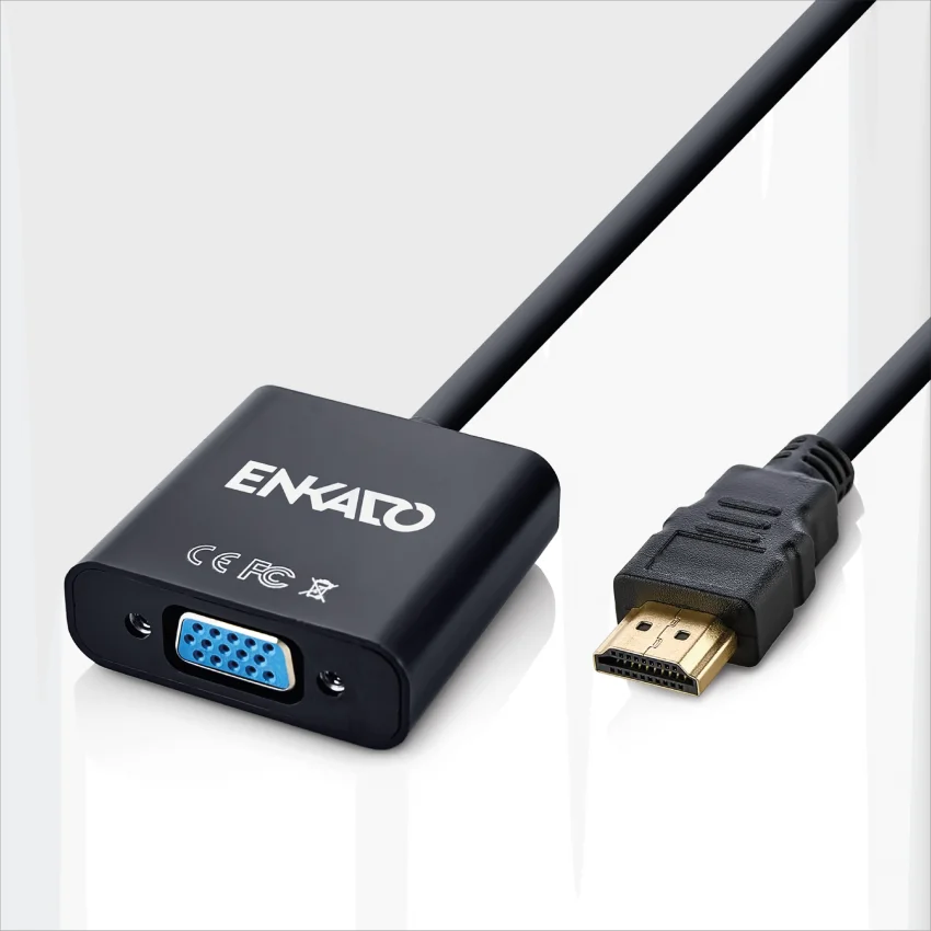 Enkado HDMI to VGA + Audio Adaptör 1080P Dönüştürücü | EKD-HV10
