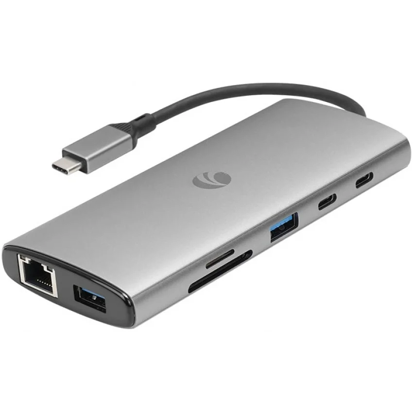 VCOM Çift Monitör Type-C Hub Çoklayıcı 10 in 1 4K 60Hz PD 100W | CUE68