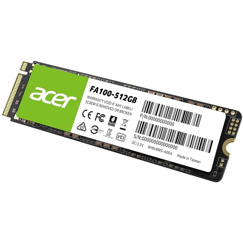 Acer 512GB NVMe M.2 SSD Disk 3200-2200MB/s Gen3 x4 | FA100