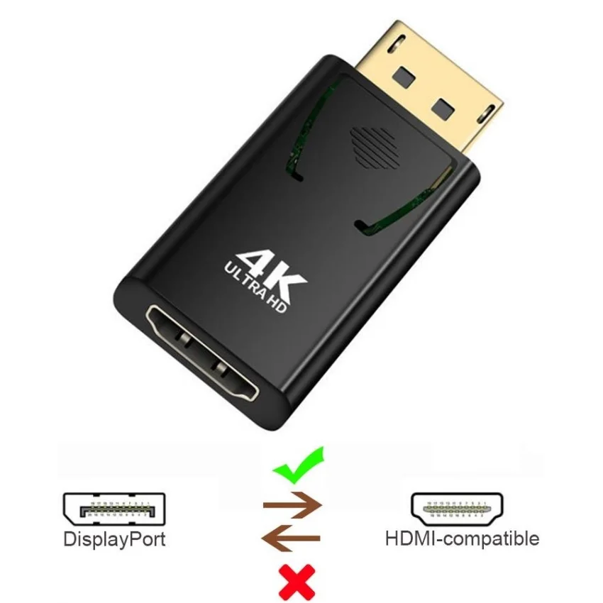 Alfais 4946 DisplayPort to HDMI Çevirici Adaptör 4K Destekli