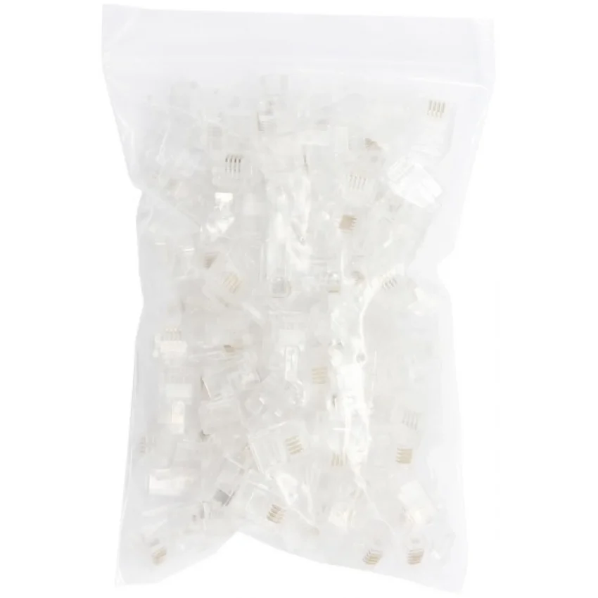 VCOM Cat6 RJ45 8P8C UTP Konnektör 100lü Paket - 3u | NM006