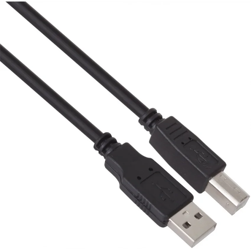 VCOM Yazıcı Kablosu 1.8m USB 2.0 Nikel Kaplama Siyah | CU201-B-1.8