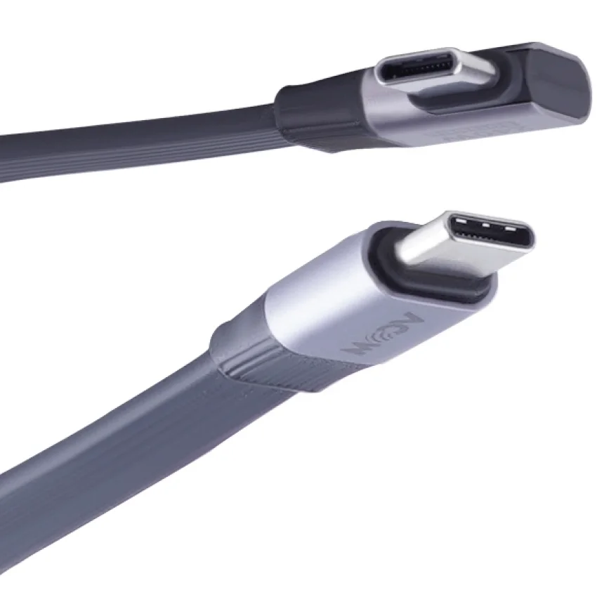 VCOM 90 Derece USB4 V2 Flat Kablo 2m 20Gbps 60W 4K | CU582RA-2.0