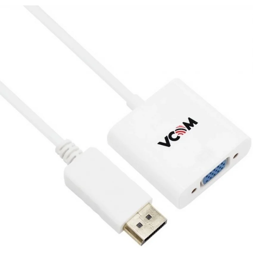 VCOM DisplayPort to VGA Dönüştürücü Adaptör Beyaz | CG603-0.15