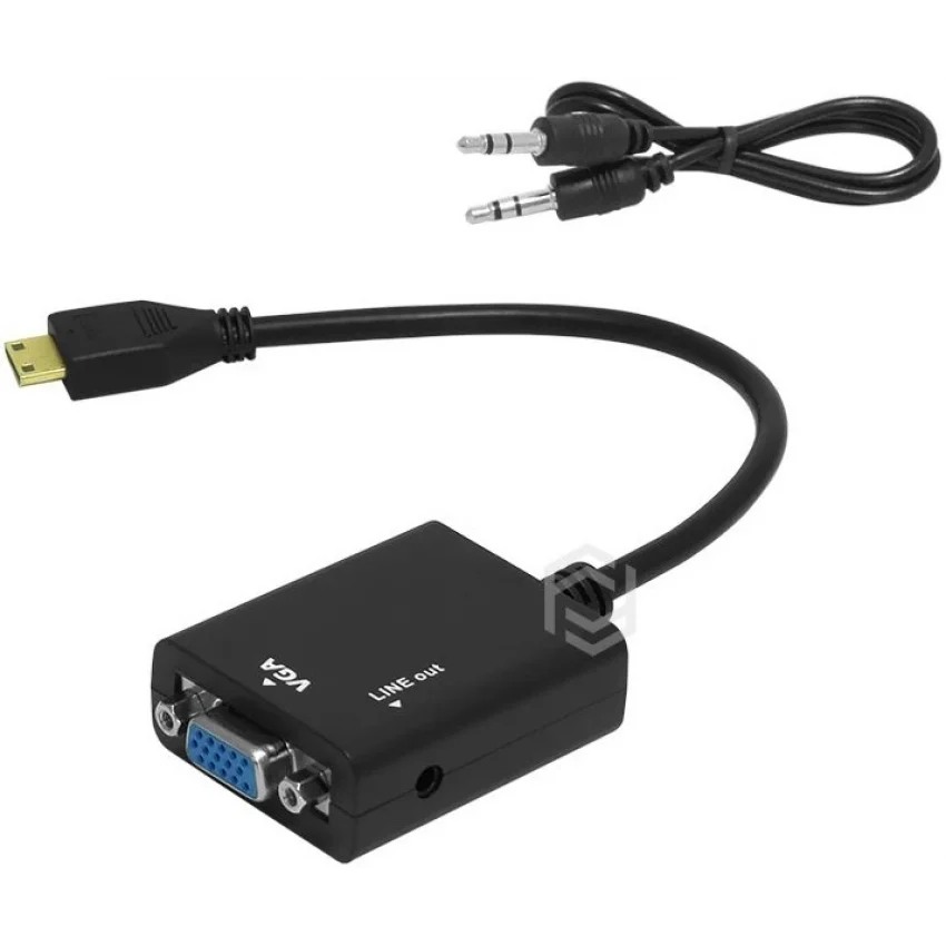 Frisby Mini HDMI to VGA + Ses Aktif Dönüştürücü 1080P | FA-6672C
