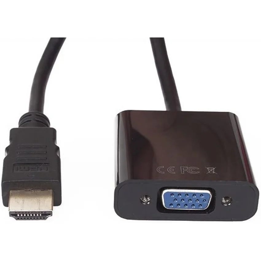 VCOM HDMI to VGA Dişi Çevirici Dönüştürücü Siyah | CG591-B-0.15
