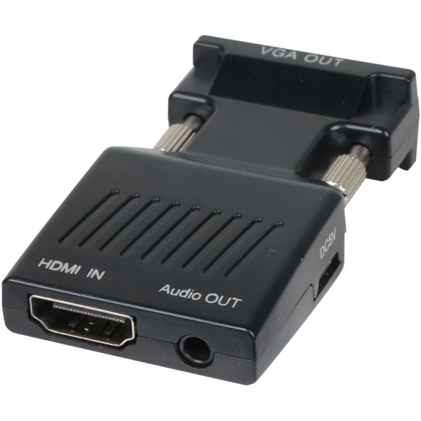 VCOM VGA Erkek to HDMI Dişi Ses Destekli Dönüştürücü | CA336A