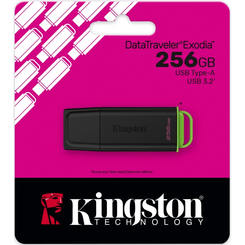 Kingston 256GB USB 3.2 Gen 1 Flash USB Bellek Siyah | DTXG2/256GB