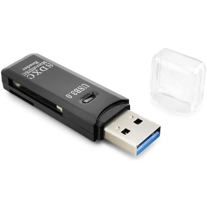 Hadron USB 3.0 Kart Okuyucu SD MicroSD 5 Gbps Hızlı Siyah | HDX7030