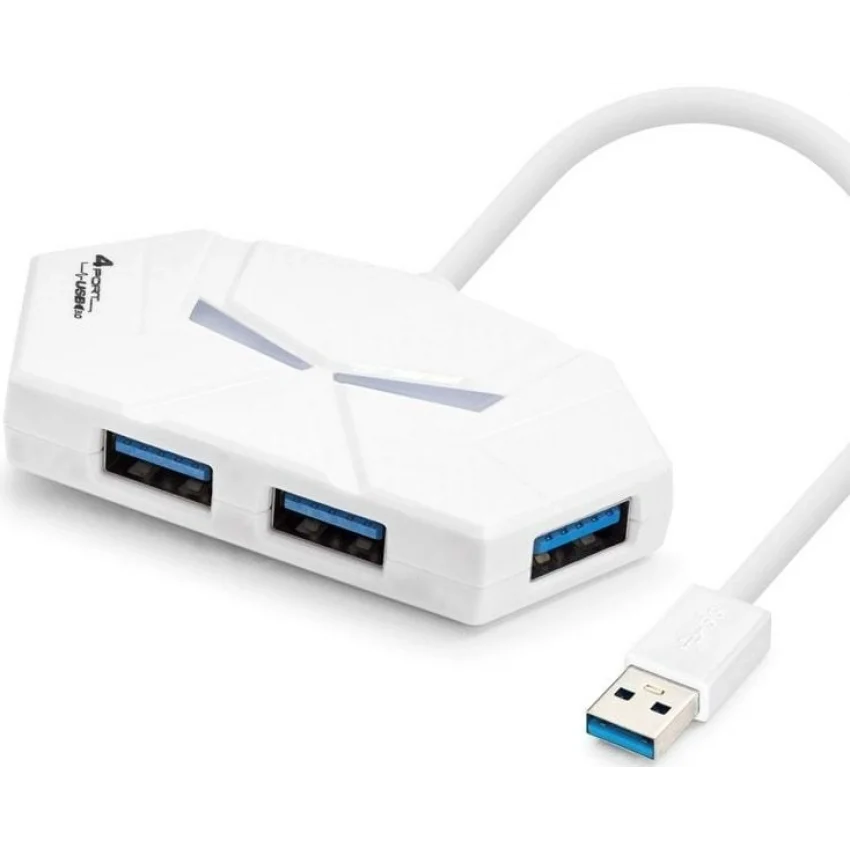 Hadron USB 3.0 Gaming Hub RGB 4 Port 5 Gbps Beyaz 1.2m | HDX7051