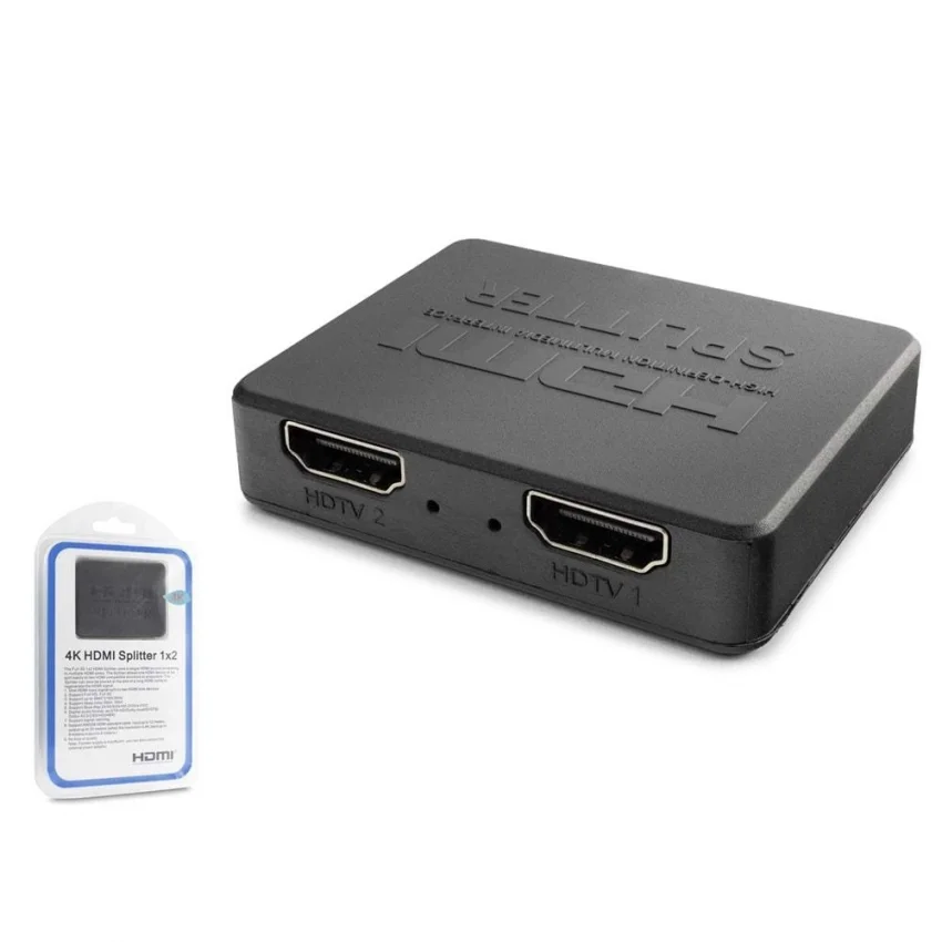Hadron HDMI Splitter 4K 1 Giriş 2 Çıkış USB Güçlü Siyah | HDX1371