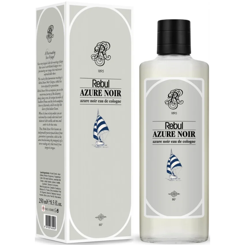 Rebul Azure Noir EDC Kolonya Cam Şişe 250 ml