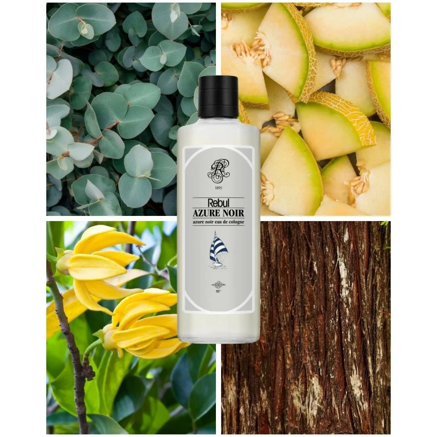 Rebul Azure Noir EDC Kolonya Cam Şişe 250 ml