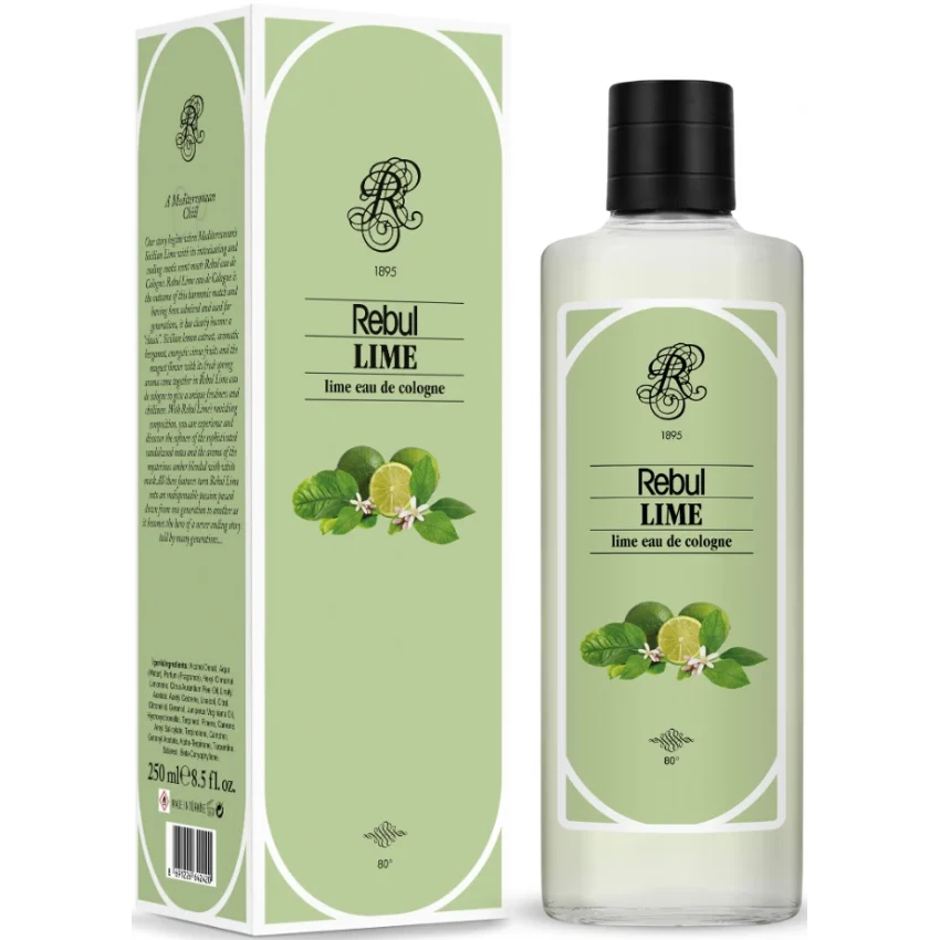 Rebul Lime EDC Kolonya Cam Şişe 250 ml
