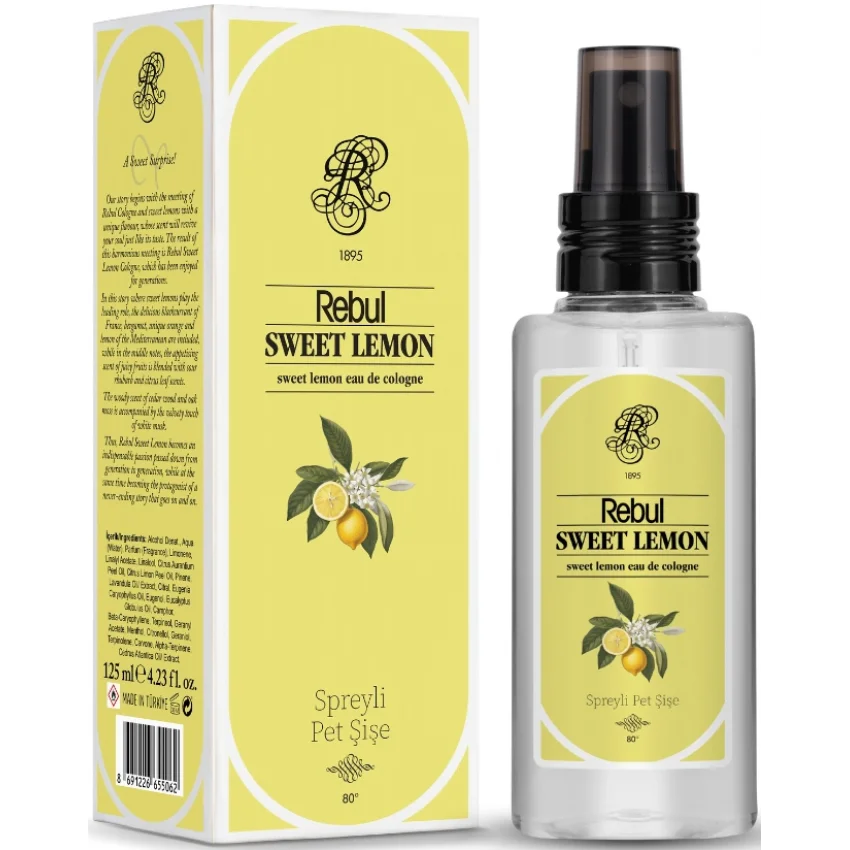 Rebul Sweet Lemon EDC Kolonya Sprey Pet Şişe 125 ml