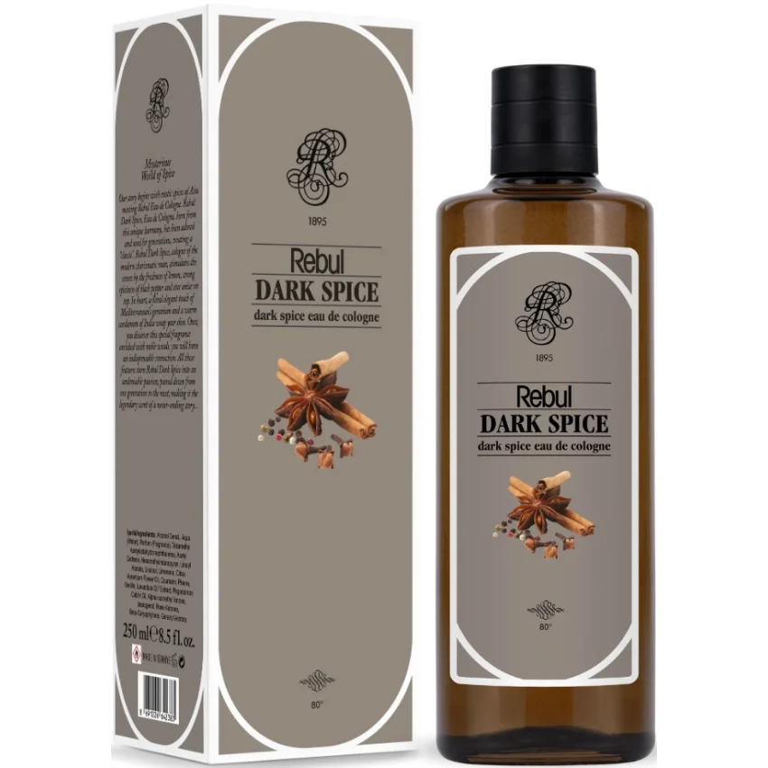 Rebul Dark Spice EDC Kolonya Cam Şişe 250 ml