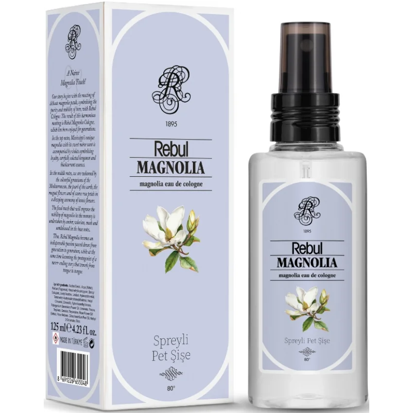 Rebul Magnolia EDC Kolonya Sprey Pet Şişe 125 ml