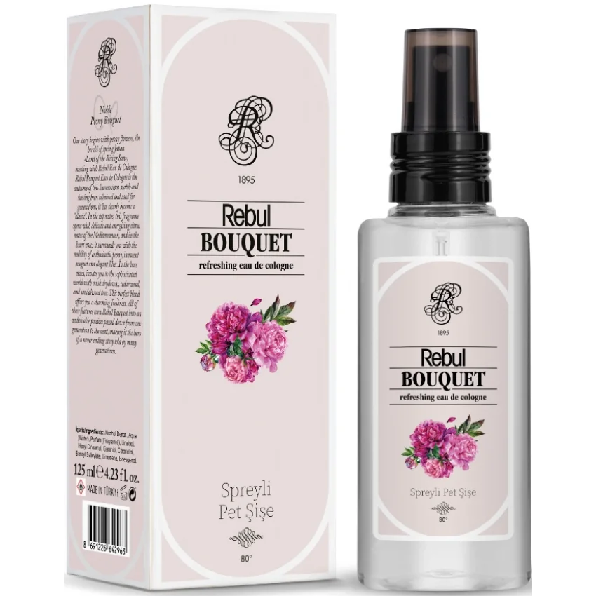 Rebul Bouquet EDC Kolonya Sprey Pet Şişe 125 ml