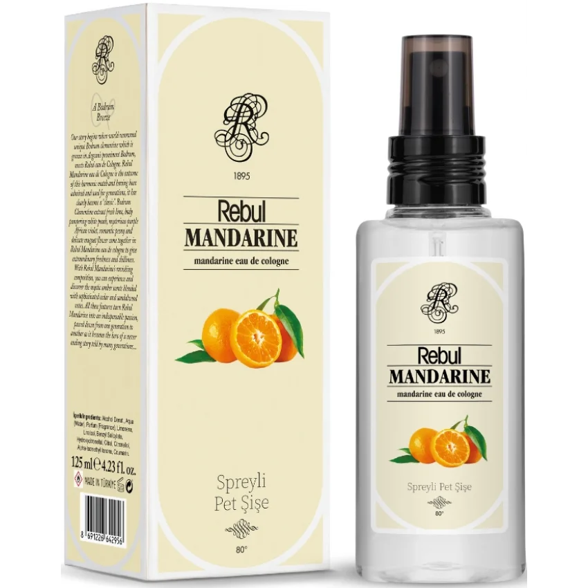 Rebul Mandarine EDC Kolonya Sprey Pet Şişe 125 ml
