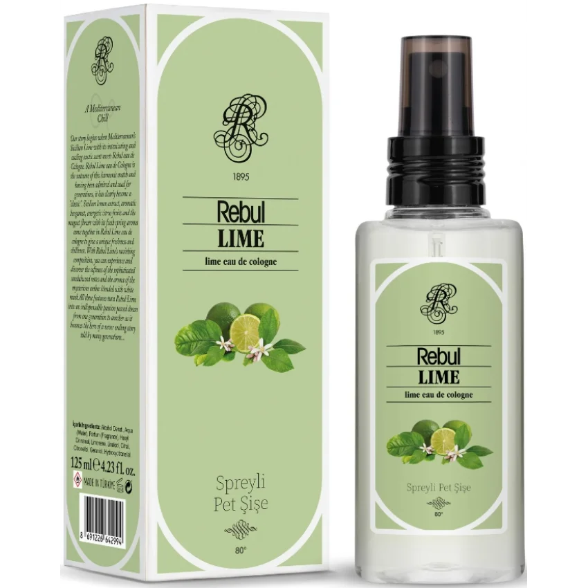 Rebul Lime EDC Kolonya Sprey Pet Şişe 125 ml