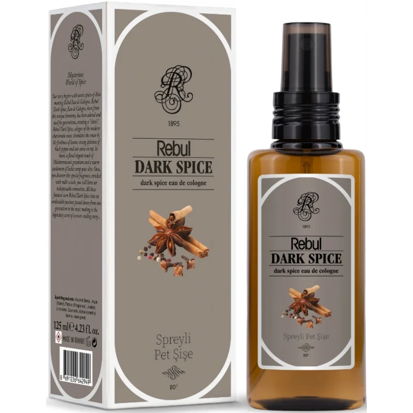 Rebul Dark Spice EDC Kolonya Sprey Pet Şişe 125 ml