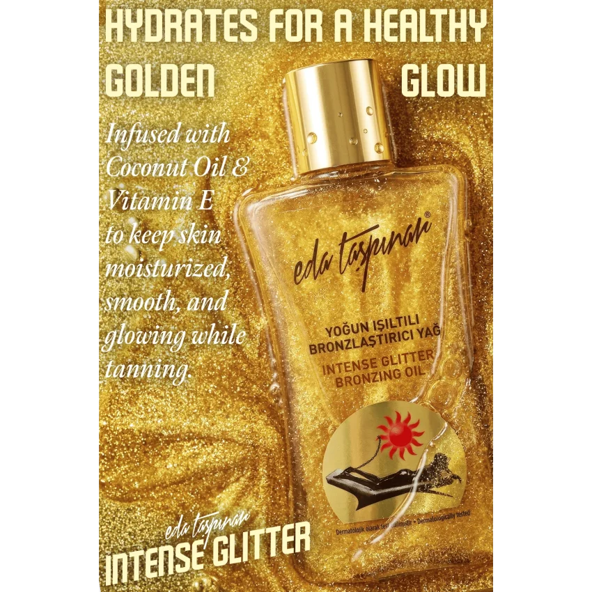 Eda Taşpınar Işıltılı Simli Bronzlaştırıcı Güneş Yağı SPF 0 200 ml