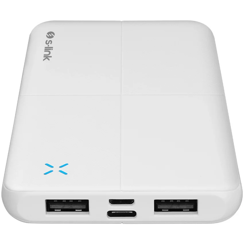 S-link 10000mAh Micro USB Type-C Giriş Çıkış Beyaz Powerbank IP-G12N