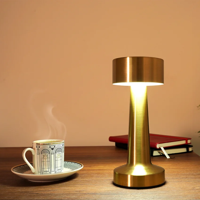 S-link Aurora 1800mAh 60 Lümen Gold 3 Renk Dokunmatik Masa Lambası SL-M9066
