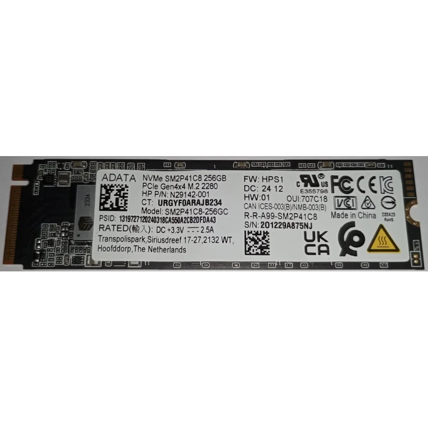 Adata 256 gb M2 Gen 4x4 Nvme 2280 SSD Disk SM2P41C8 (Kutusuz)